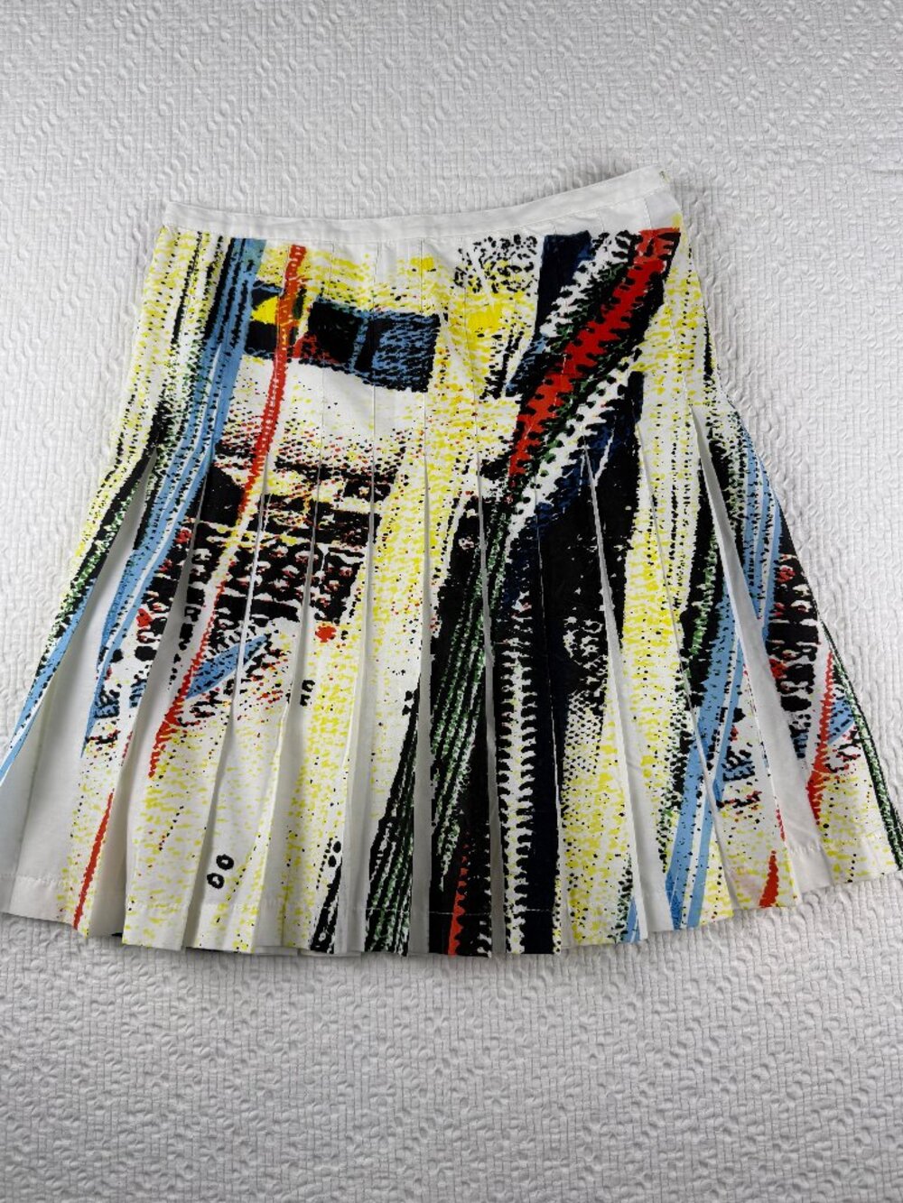 NWT Desigual Abstract Pleated Mini Skirt Size 8 EU 38